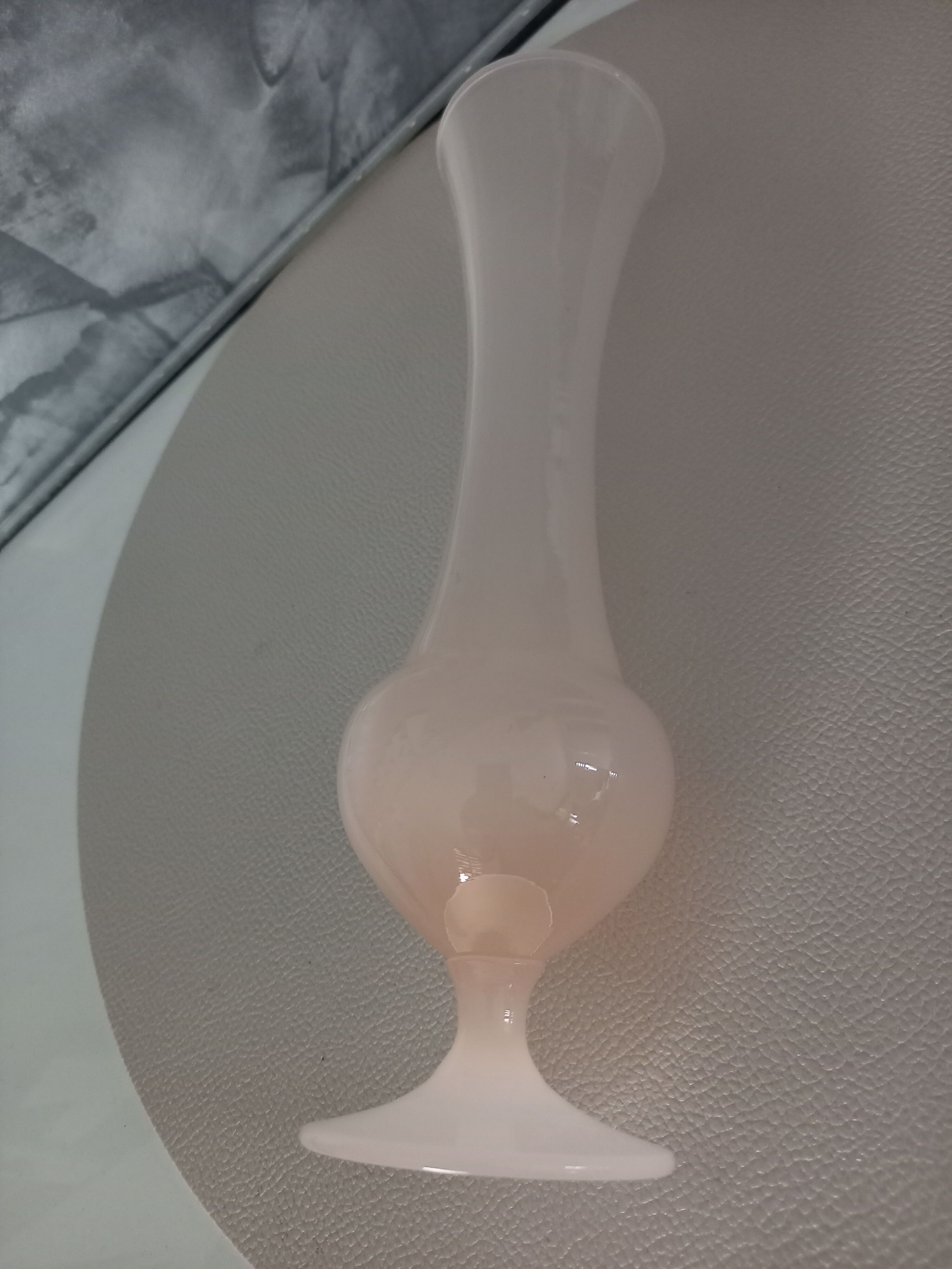 Pale pink opaline vase