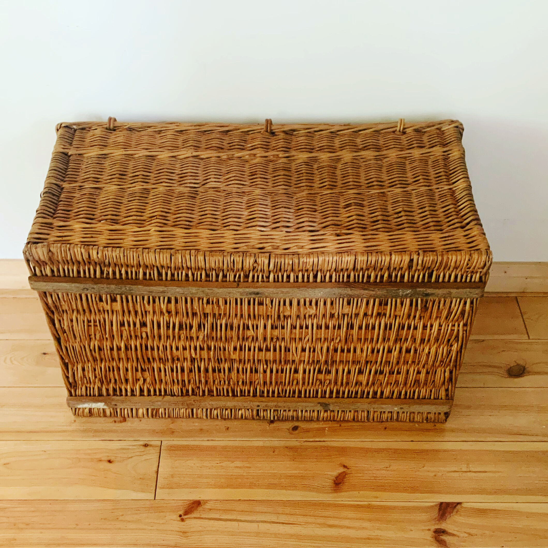Vintage wicker trunk