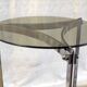 Side table metal chrome and smoked glass, 70s-80s