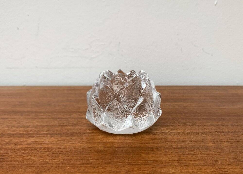 Nimbus Glass Candle Holder by Berit Johansson for Orrefors, Sweden, 1970s