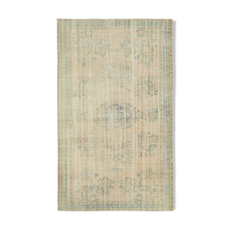 Tapis beige oriental fait à la main 180 cm x 298 cm