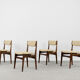 Chaise de salle à manger scandinave moderne en teck du milieu du siècle, années 1960, ensemble de 4