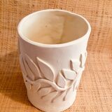 Artisanal raw ceramic vase