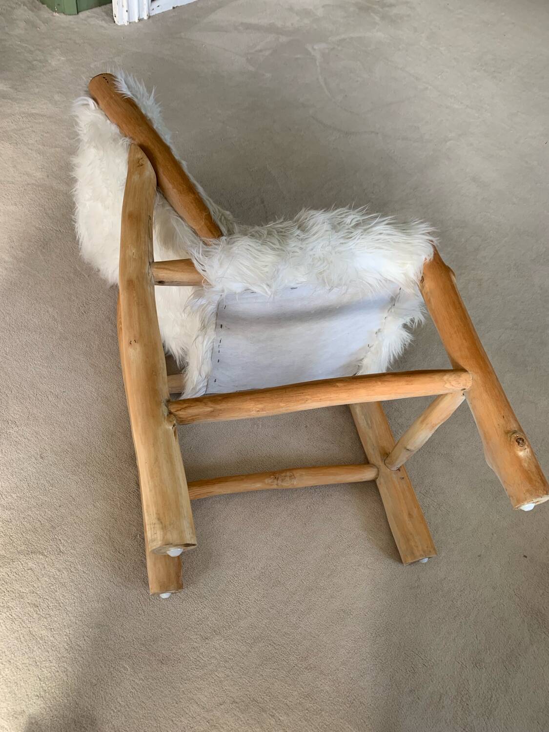 Faux fur chair