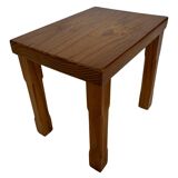 Vintage Set of 3 pinewood side or nesting tables 1970s nest of tables