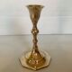 Trio of brass candle holders