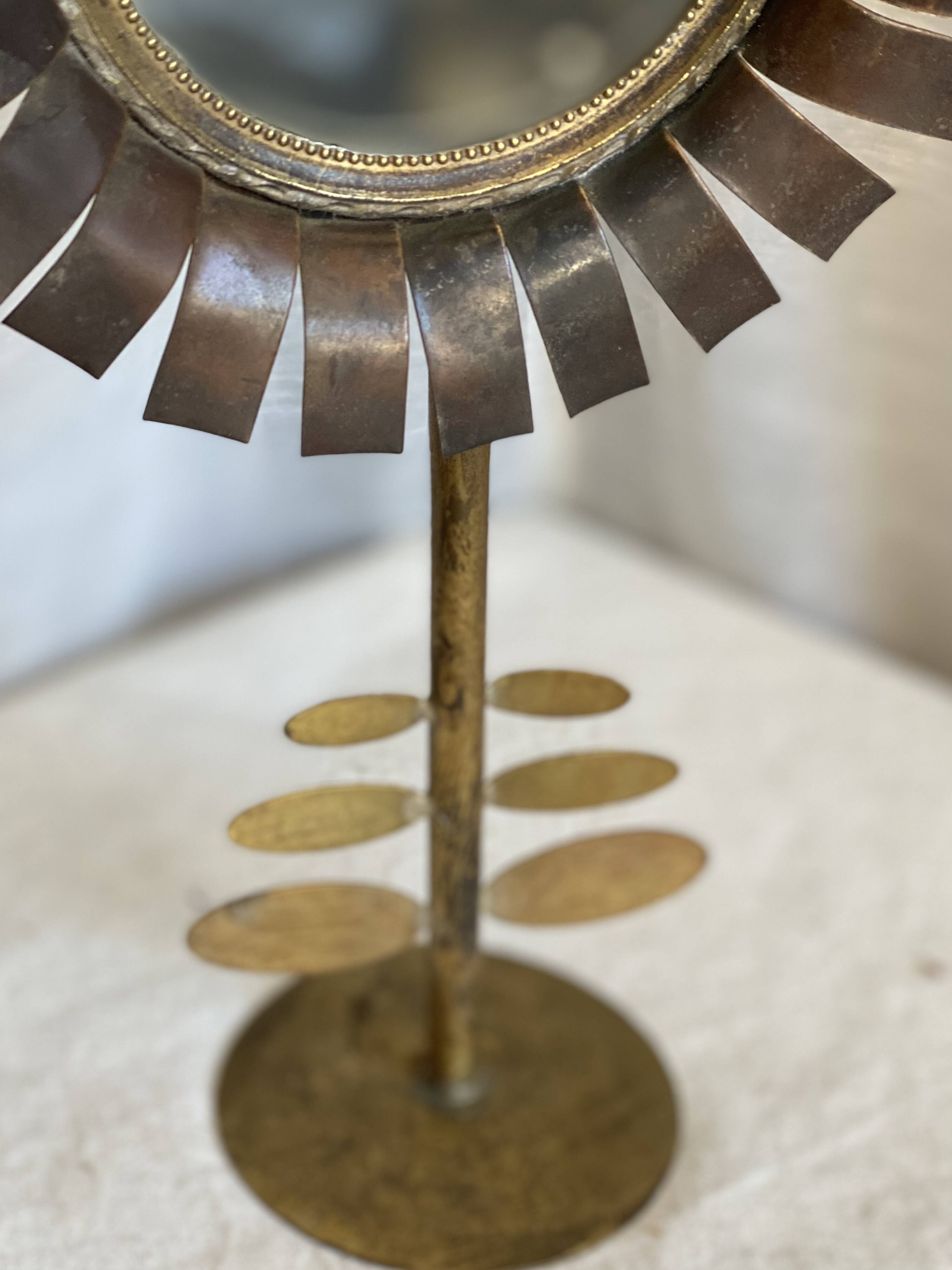 Flower mirror by Jean VINAY vintage 1950