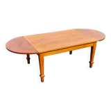 Refectory table with flaps in solid oak