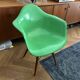 Ray and Charles Eames Fibreglass Arm Shell Dowel Chair Green
