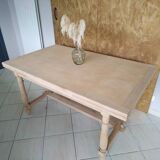 Table extensible en chêne massif rénové