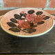 Old Plate VALLAURIS Polychrome Ceramic Flower Decor Vintage
