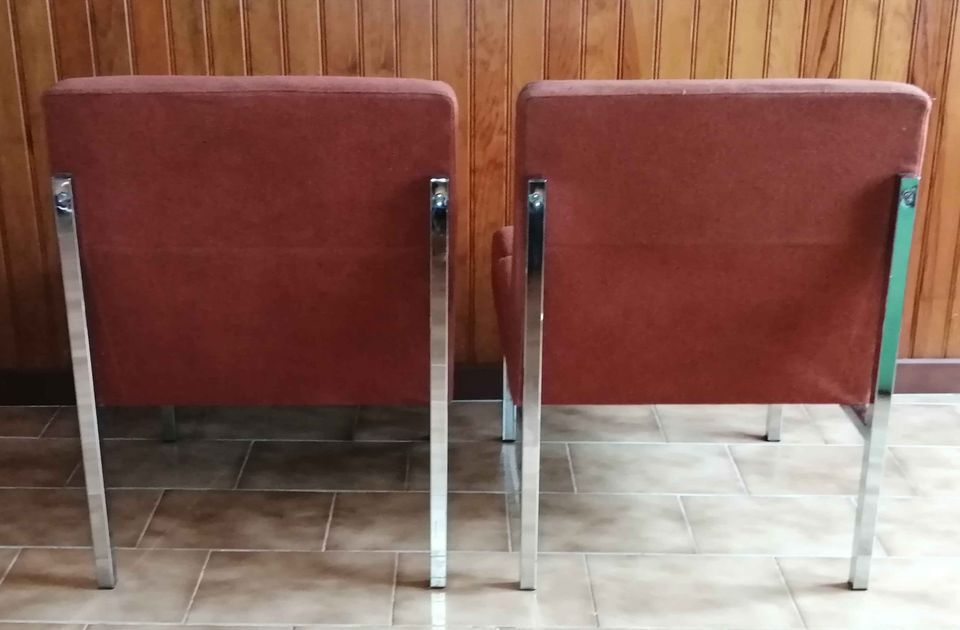 1970 Vinco orange armchairs made in France