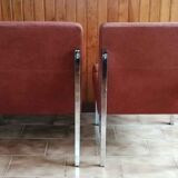 1970 Vinco orange armchairs made in France