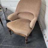 Fauteuil crapaud en acajou style Louis Philippe
