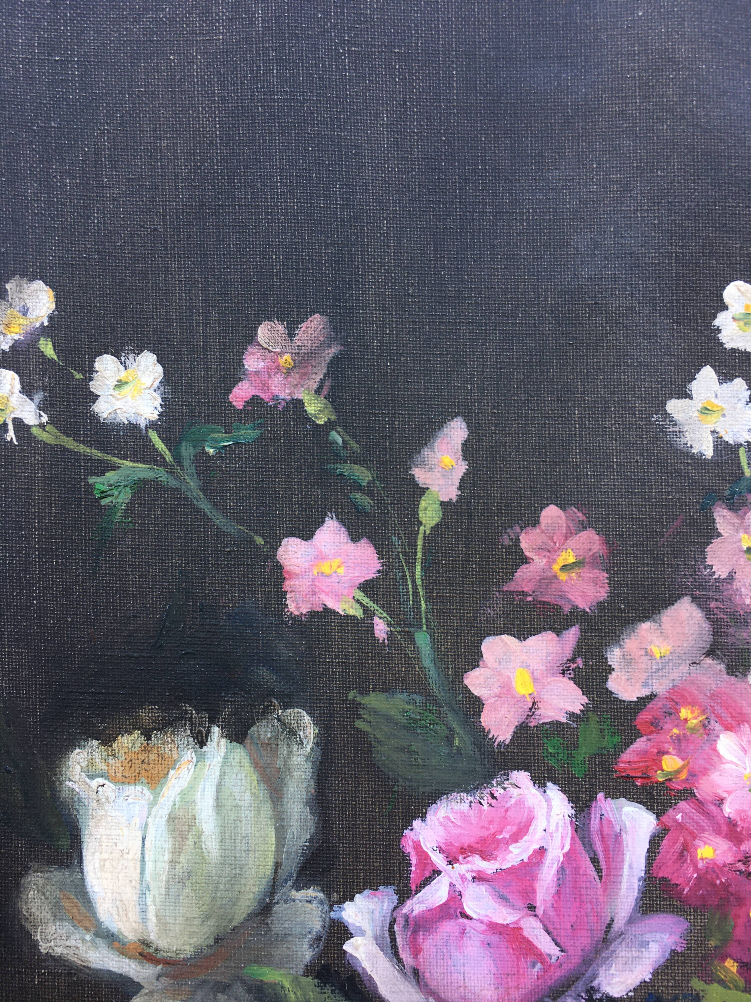 Painting on canvas bouquet of flowers