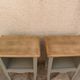 Pair of restored antique bedside tables, carefully refurbished. Painted in grey-green.