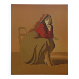 Gilles Sacksick: Beautiful Romanian Woman, original signed lithograph