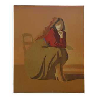 Gilles Sacksick: Beautiful Romanian Woman, original signed lithograph
