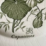 Five dessert plates "capucines" in Gien earthenware.
