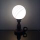 Scandinavian lamp in wood and opaline years 60-70