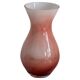 Handmade artistic vase in white and orange, mid-century, Europe, 1960s.