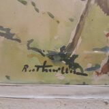 Watercolor of a Norman house