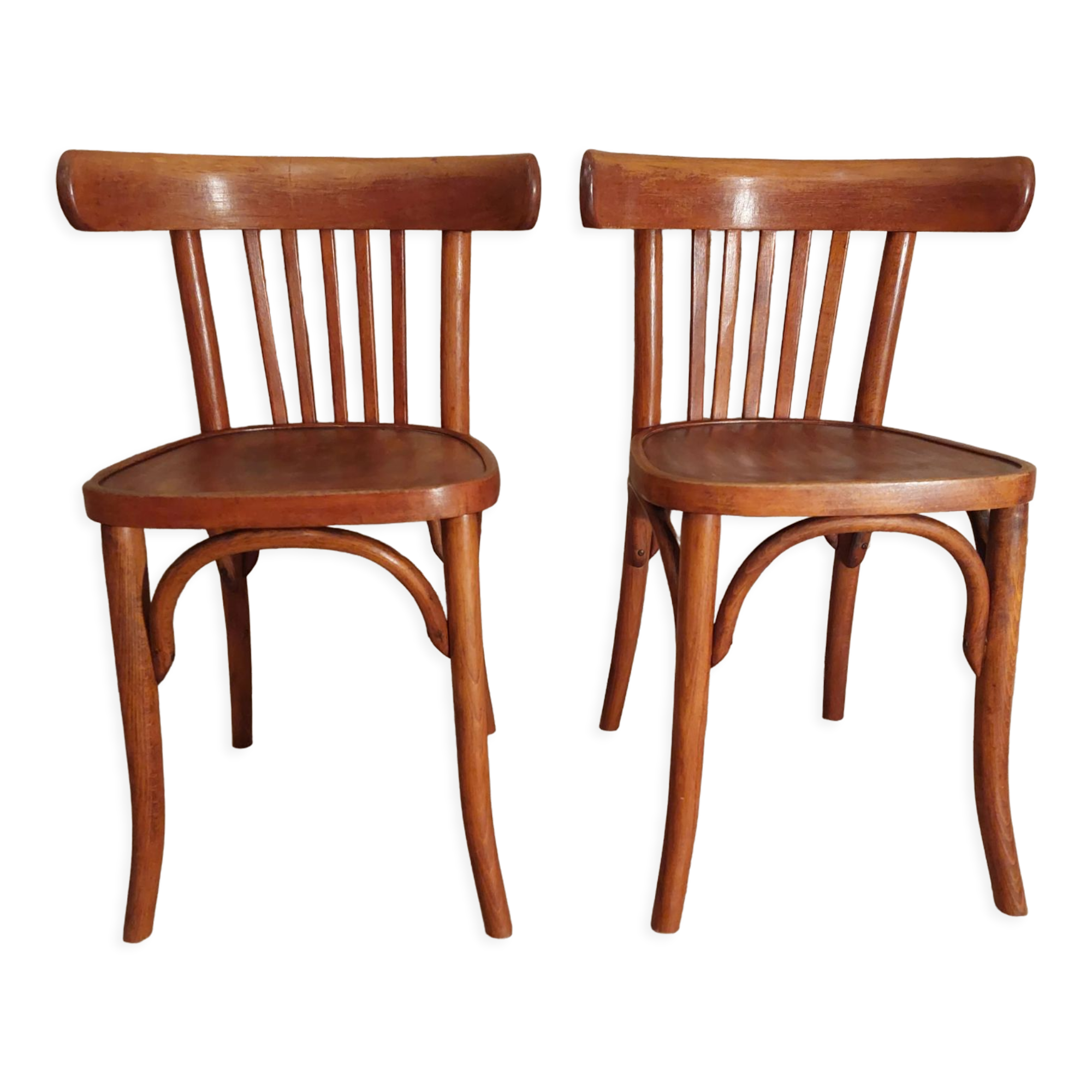 Paire de chaises bistrot 5 barreaux