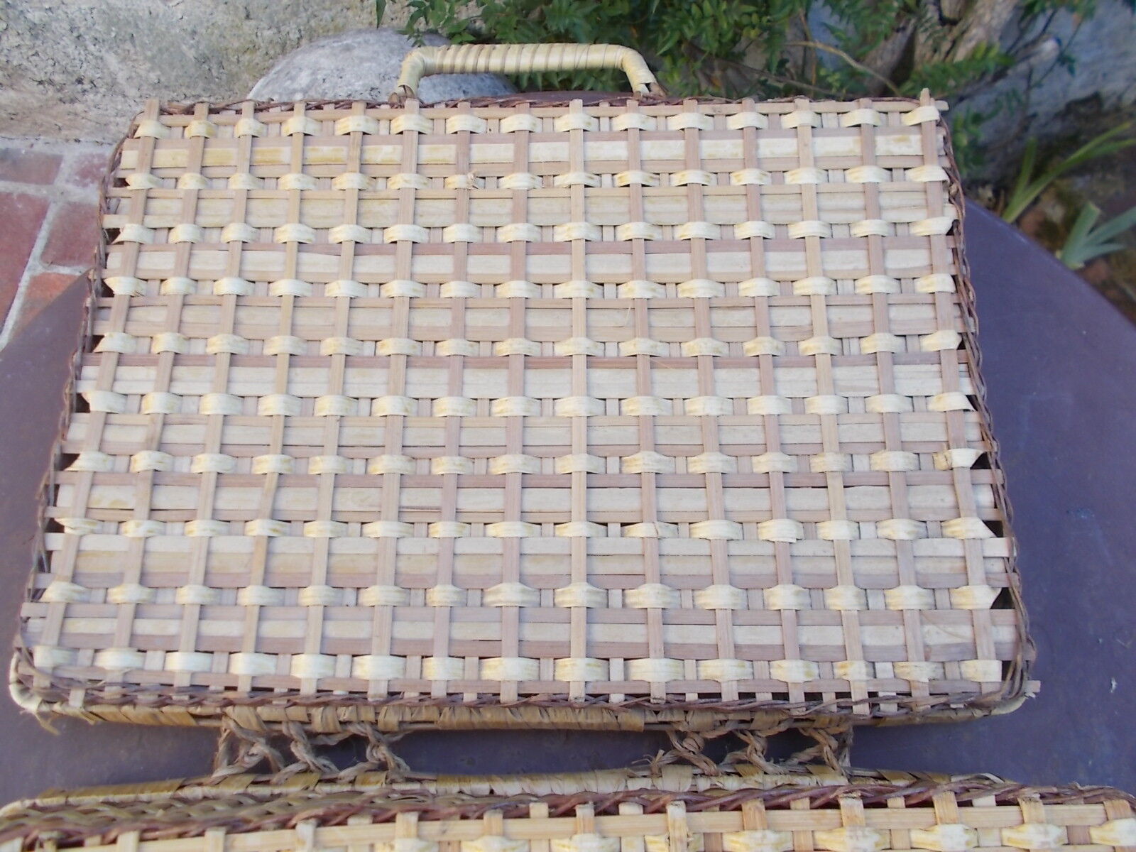 Wicker suitcase
