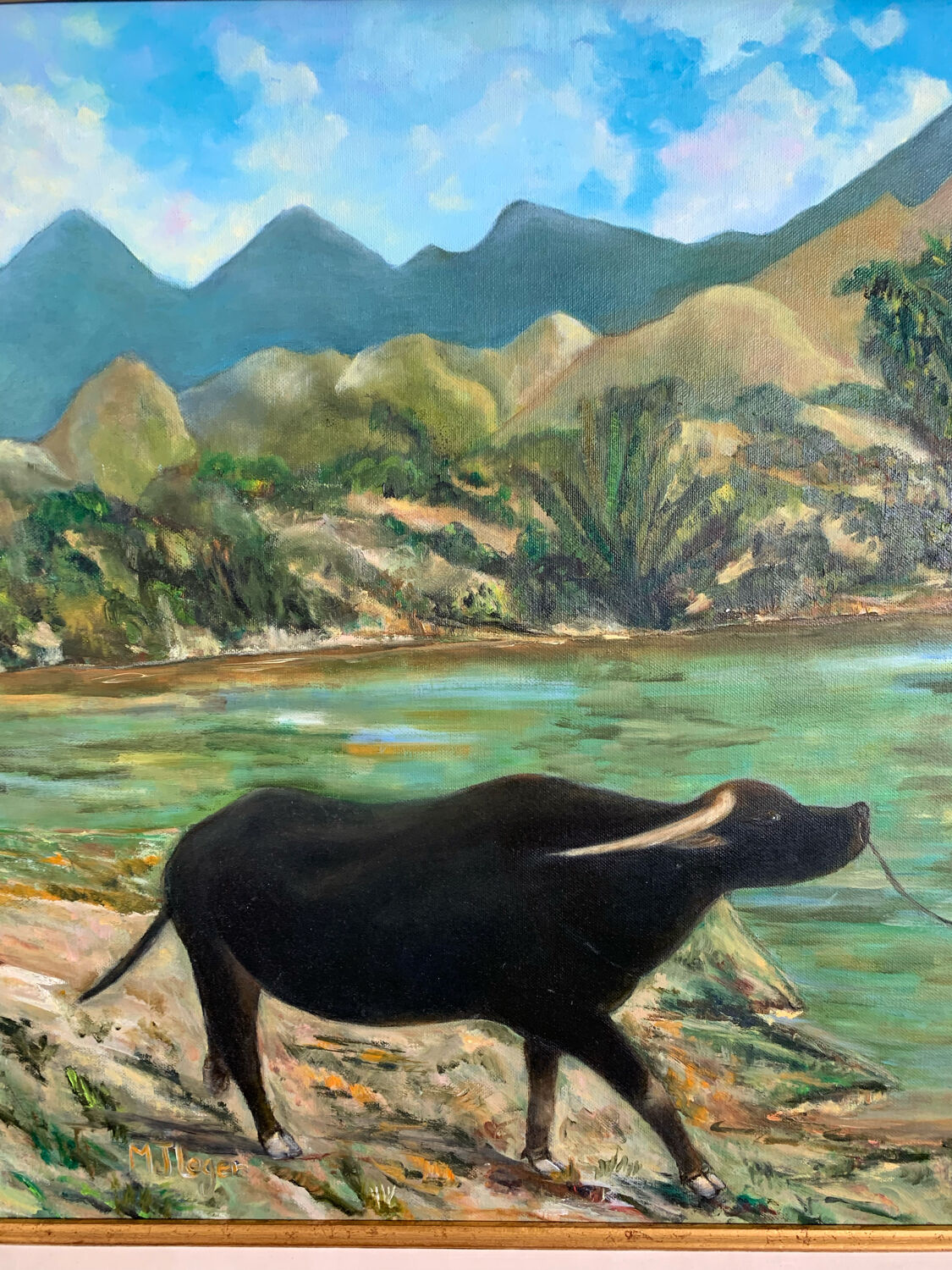 Oil painting on canvas landscape Asia