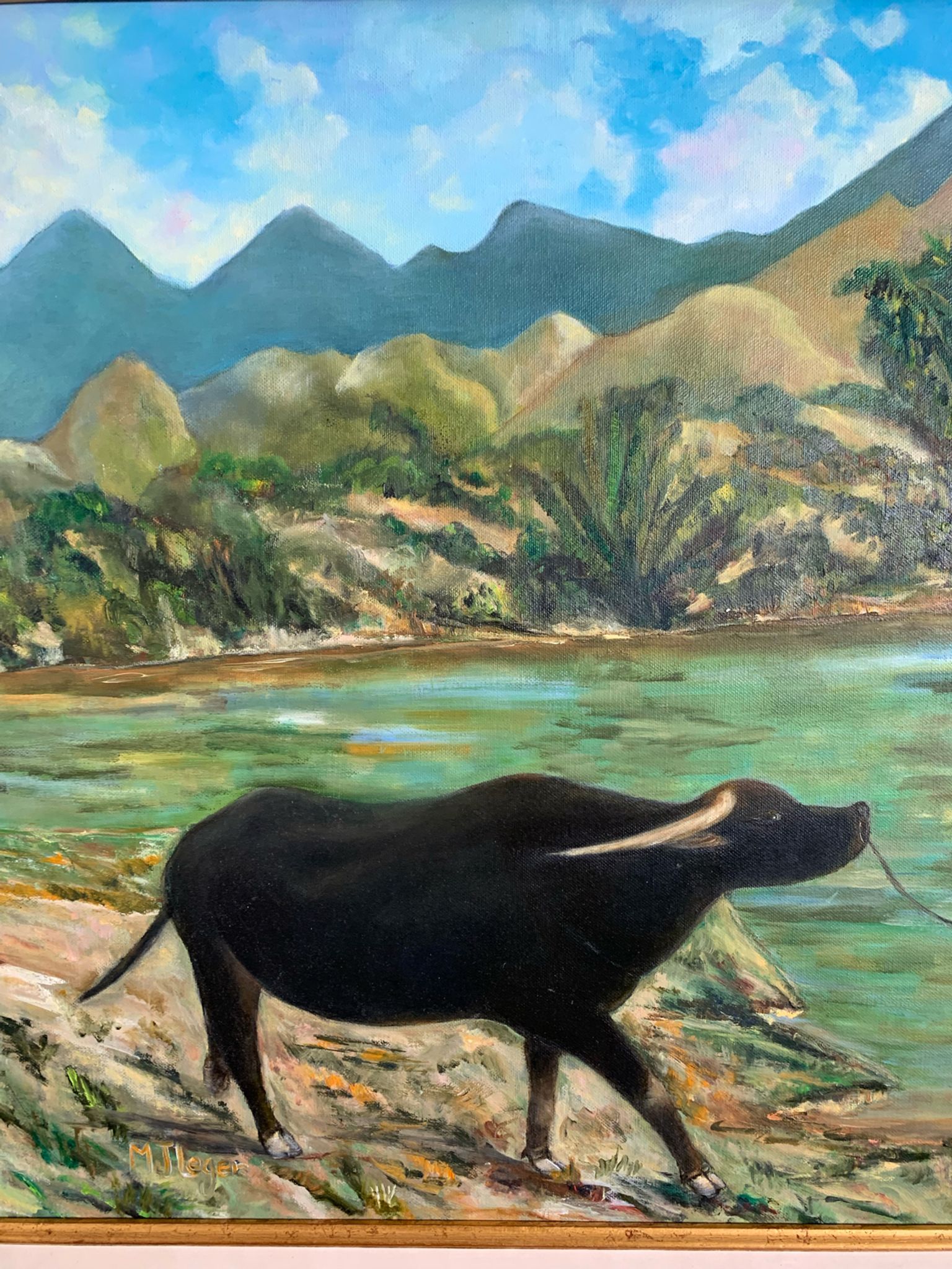 Oil painting on canvas landscape Asia