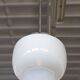 Opaline Glass And Chrome Pendant Light, 1960s