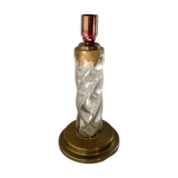 Lamp base glass and brass, 1950s