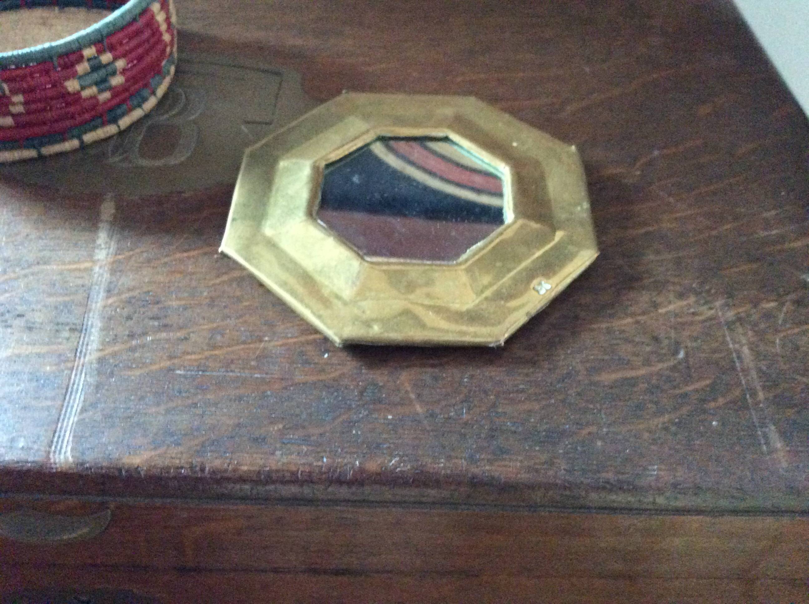 Brass mirror