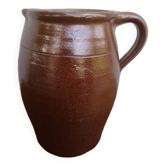 large enamelled stoneware pitcher