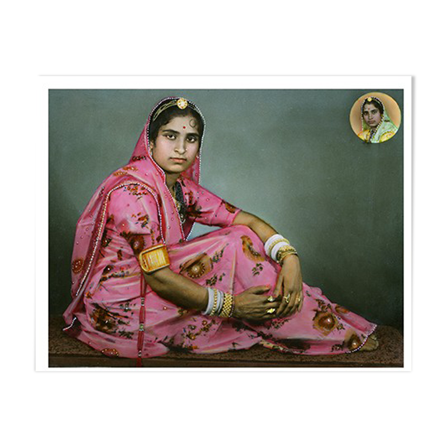 Jamini, hand-painted photography, Rajasthan 60s