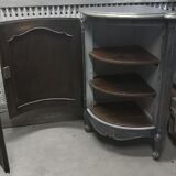 Pair of solid walnut notches painted and patinated around 1950