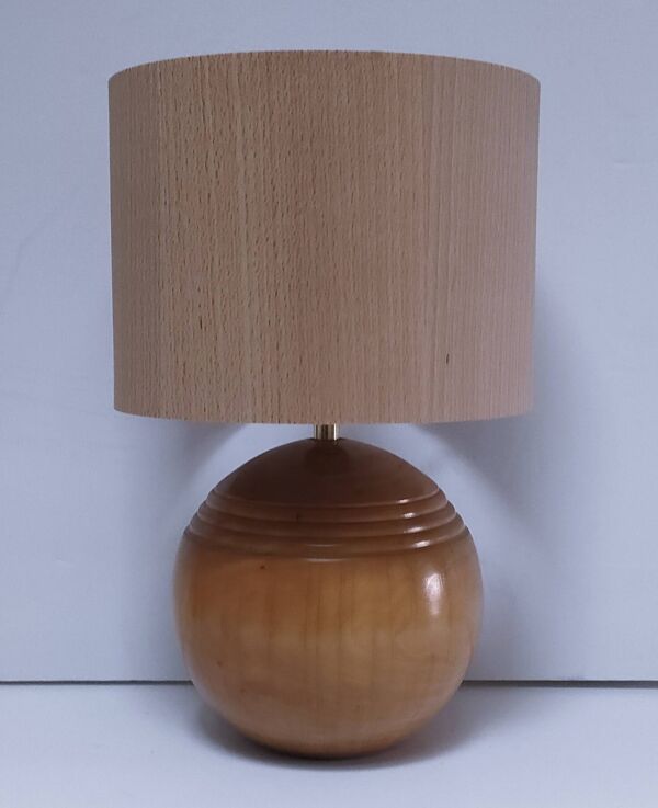 pied de lampe boule IMT design bois massif