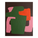 Minimalist colorful abstract "brick 2" by Bodasca