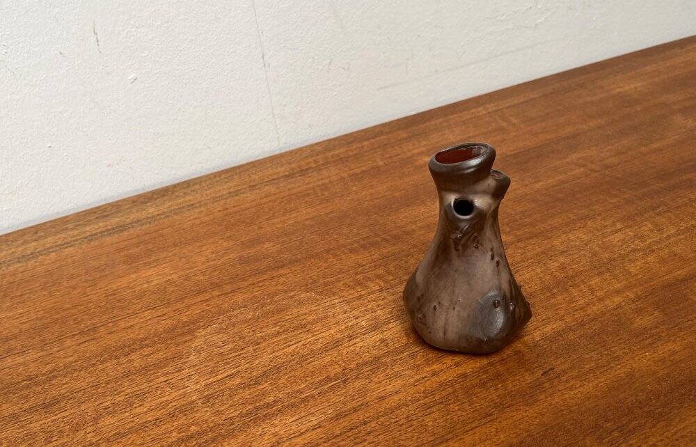 Organic studio pottery vase in mid-century style by Montanus & Remy, Germany, 1960s.