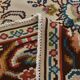 Kilim persan tons crème et bordeaux, motifs floraux élégants vintage