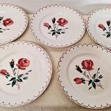 Set of 5 Vintage Badonviller Deep Plates