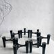Set de 7 porte-bougies noirs design Koziol Hommage 2005 Allemagne