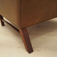 Brown leather armchair, Danish design, 1960s, production: Denmark