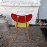 Set of 6 compass leg chairs – colored seats