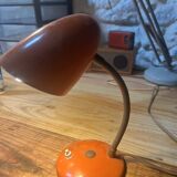 Lampe de bureau vintage orange – col flexible – années 50-60