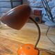 Vintage orange desk lamp – flexible neck – 50s-60s