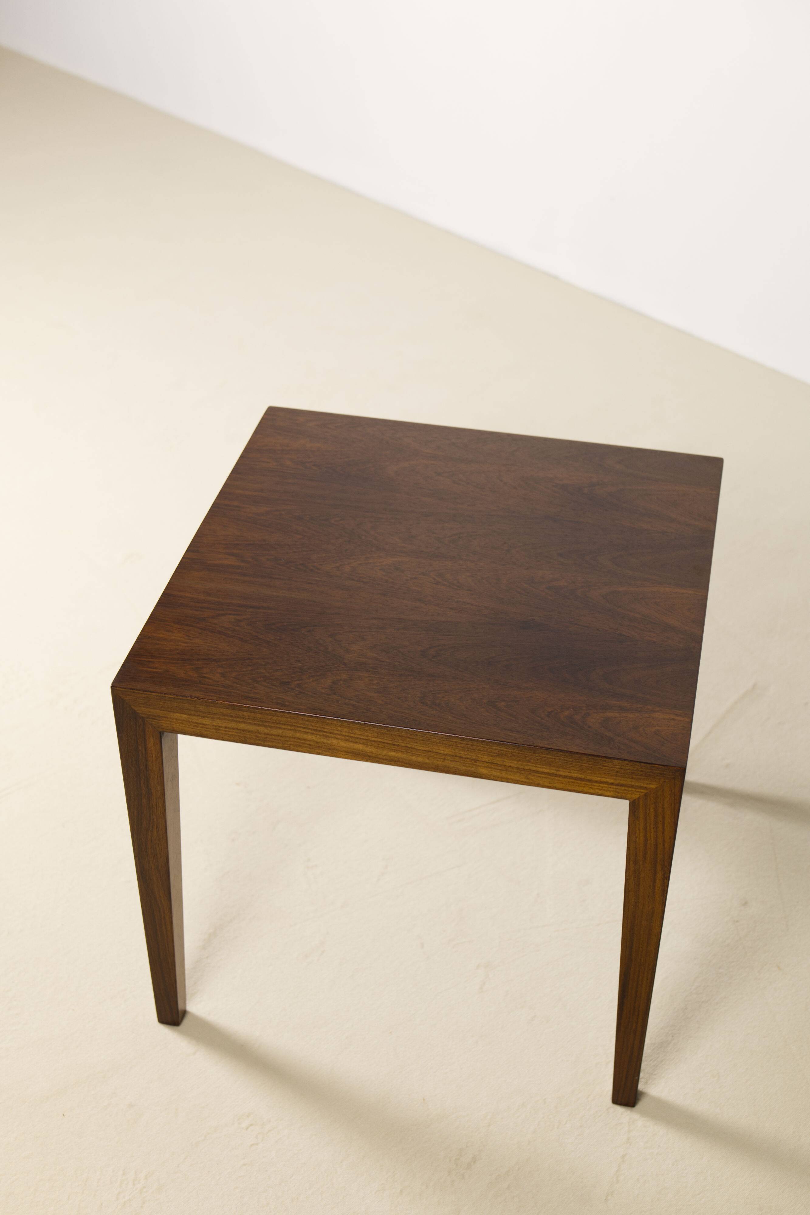 Teak side table by Severin Hansen Jr., Haslev Møbelsnedkeri Denmark, 1960s