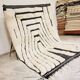 Tapis marocain sur mesure blanc traditionnelle taille 2,5/3,5 m