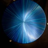 Straw marquetry nesting tables