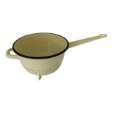 Vintage yellow enamelled strainer